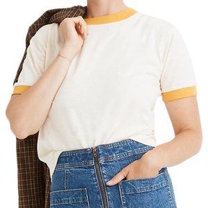 NWT Madewell Ringer Everyday Crop T-Shirt Size M